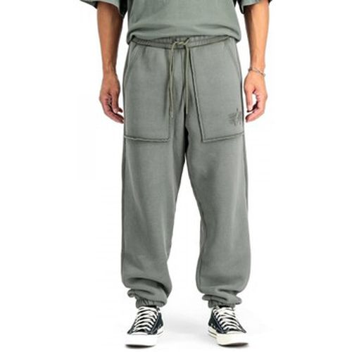 Pantalon Pantalon de jogging bord ouvert olive fonc - Alpha - Modalova