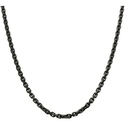 Collier Chaine Argent Massif Maille Forçat Facettée Noire - Orusbijoux - Modalova