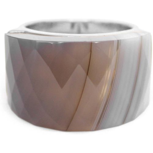 Bijoux Bague En Argent Et Pierre Naturelle Agate - Orusbijoux - Modalova