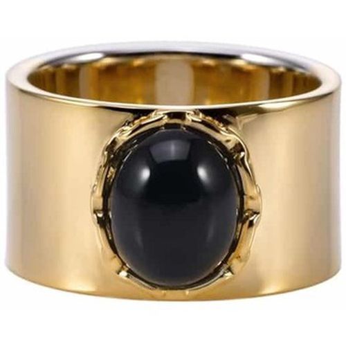 Bijoux Bague Chaine Argent Doré Céline Pierre Onyx - Orusbijoux - Modalova