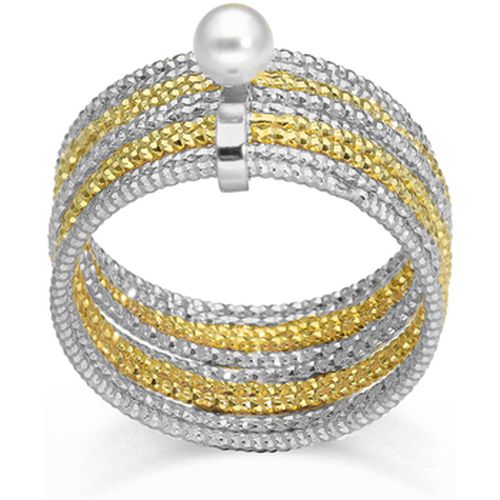 Bijoux Bague En Argent Rhodié Et Doré Bicolore Multi Cercles Avec - Orusbijoux - Modalova