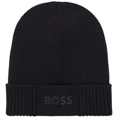 Bonnet BONNET À LOGO EN COTON ET LAINE VIERGE ASIC_BEANIE - BOSS - Modalova