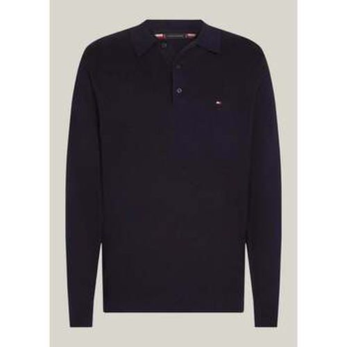 Sweat-shirt Pull col polo marine - Tommy Hilfiger - Modalova