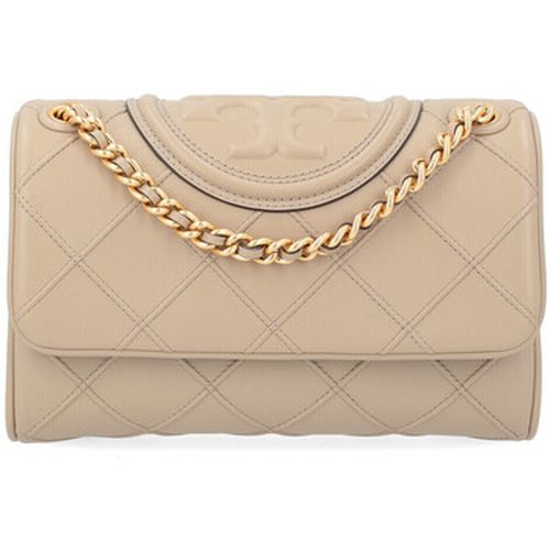 Sac à main Sac Fleming petit en cuir nappa beige - Tory Burch - Modalova