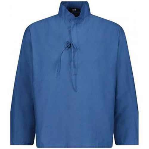 Chemise TUNIQUE SOIE ET COTON BLEU - 12Ia - Modalova