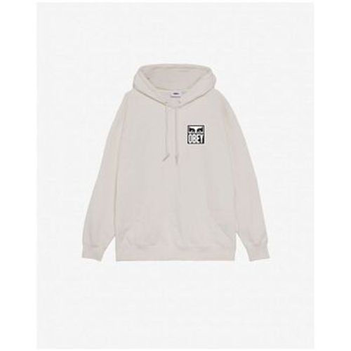 Sweat-shirt Pull Eyes Icon Hood Silver Grey Faded Wash - Obey - Modalova