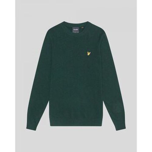 Pull KN2114V LAMBSWOOL BLEND CREW-X321 ARGYLE TEAL MARL - Lyle & Scott - Modalova