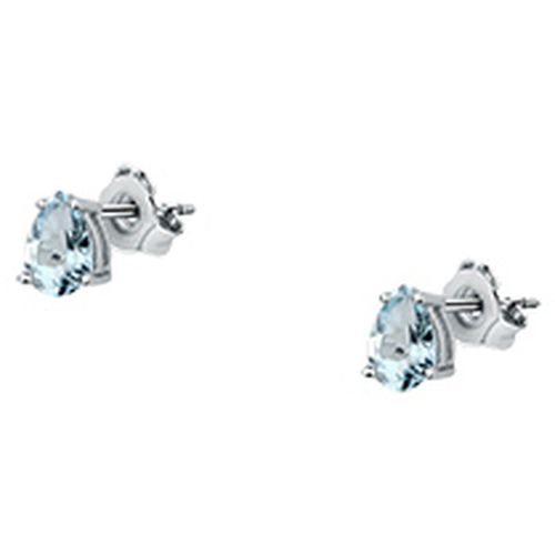 Bijoux Boucles d'oreilles en or 750/1000 et aquamarine - Cleor - Modalova