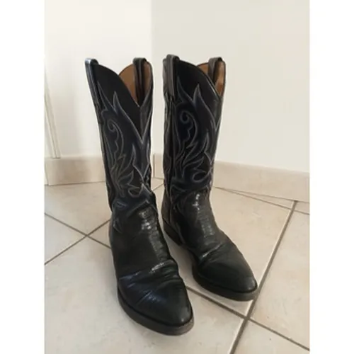 Bottes Bottes santiags véritable cuir lézard - Autre - Modalova