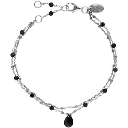 Bracelets Bracelet En Argent Rhodié Double Chaine Pierres Naturelles - Orusbijoux - Modalova