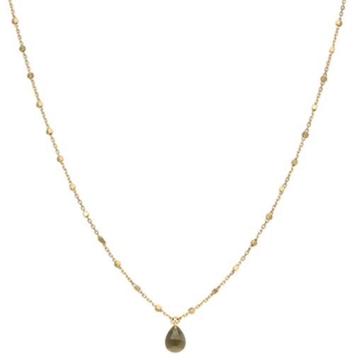 Collier Collier Argent Goutte Pierres Naturelles Quartz Fumé - Orusbijoux - Modalova