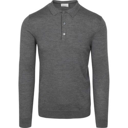 Sweat-shirt Longsleeve Polo Laine Merino Anthracite - Profuomo - Modalova