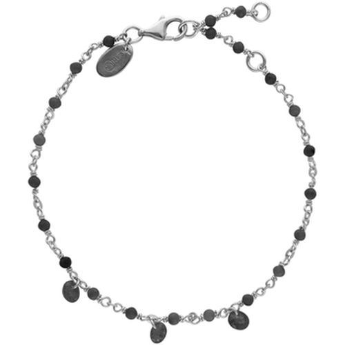 Bracelets Bracelet En Argent Rhodié Pierres Naturelles Spinelle Noir - Orusbijoux - Modalova