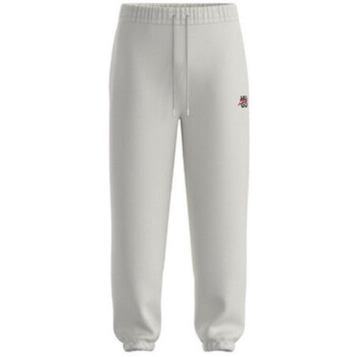 Pantalon BAS DE SURVÊTEMENT EN MOLLETON DE COTON À DOUBLE LOGO - BOSS - Modalova