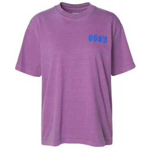 T-shirt T-shirt Stippled Pigment Purple - Obey - Modalova