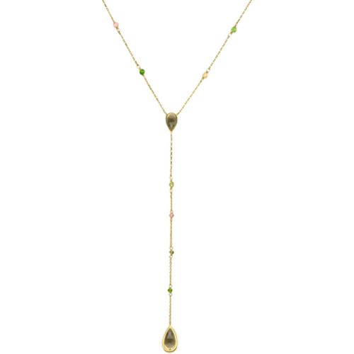 Collier Collier Argent Cravate Pierres Multi Tourmaline - Orusbijoux - Modalova