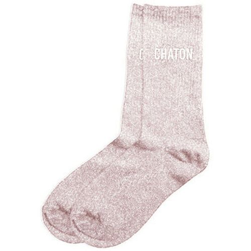 Chaussettes Paire de chaussettes paillettes chaton pastel - Sud Trading - Modalova