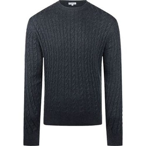 Sweat-shirt Pull Cable Laine Merinos Mélanger Marine - Mcgregor - Modalova