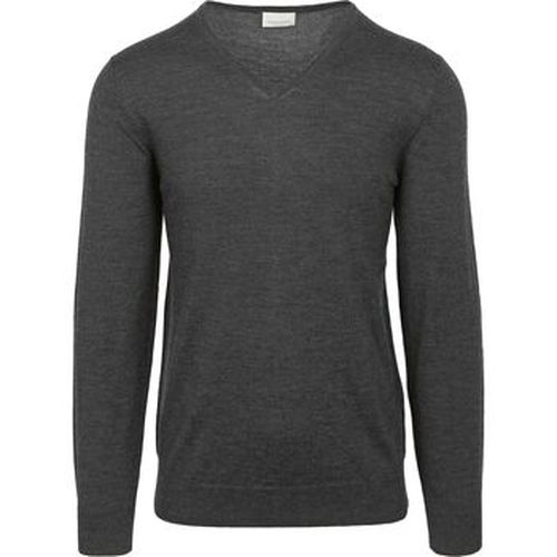 Sweat-shirt Pull-over Col-V Laine Merinos Anthracite - Profuomo - Modalova