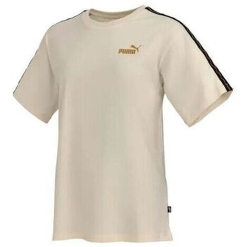 T-shirt TEE SHIRT ESS + MNIMAL GOLD - ALPINE SNOW - XS - Puma - Modalova