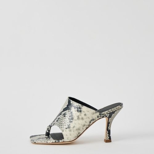 Sandales mules en cuir imprimé python - Erika Cavallini - Modalova