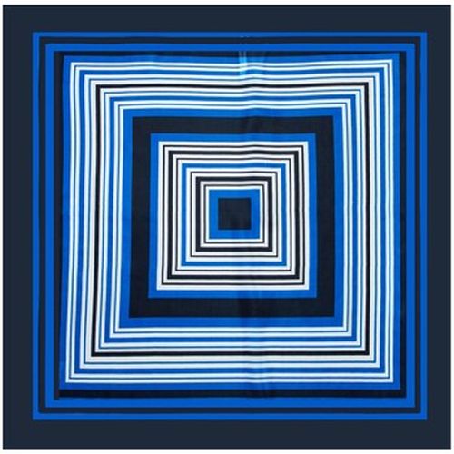 Echarpe Petit carré de Soie Navy Blue Cream Cléo - Alberto Cabale - Modalova