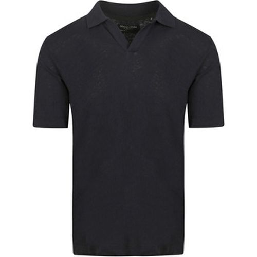 T-shirt Polo Riva Mix De Lin Marine - Marc O'Polo - Modalova