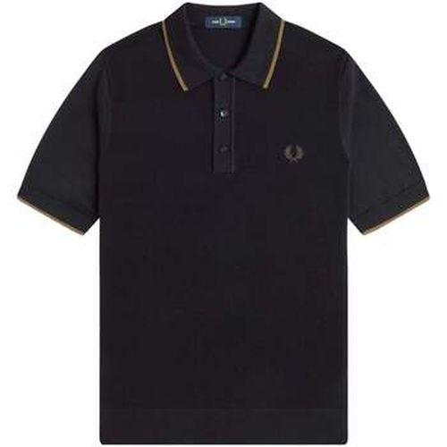 Polo Pique Stitch Knitted Polo Shirt Black - Fred Perry - Modalova