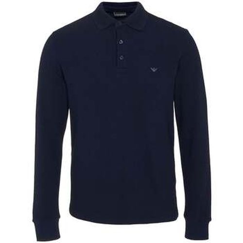Sweat-shirt Lounge Pique Polo Sweatshirt Navy - Emporio Armani - Modalova
