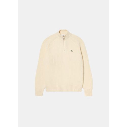 Pull Pull zippé en laine cardée - Lacoste - Modalova