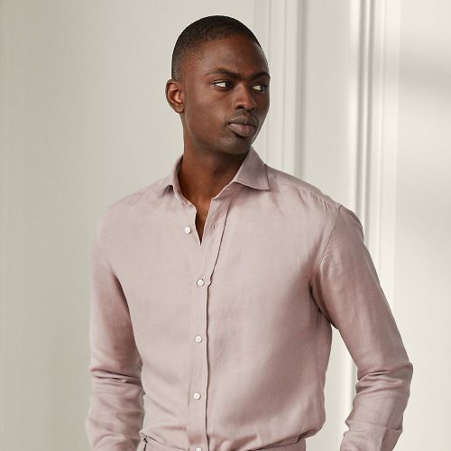 Ralph Lauren - Chemise en toile de lin et soie - Purple Label - Modalova