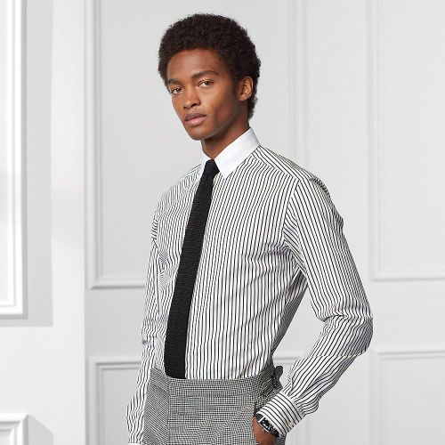 Chemise en popeline rayée - Purple Label - Modalova