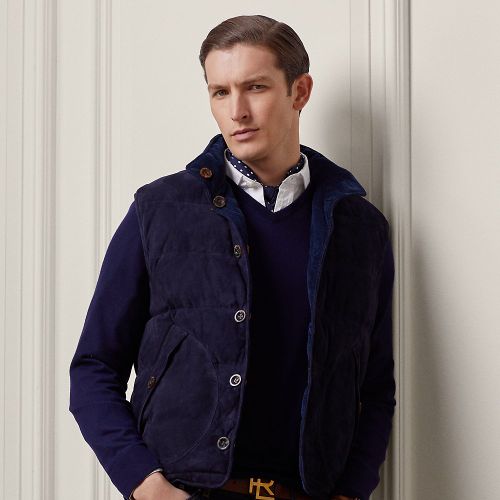 Ralph Lauren - Gilet réversible Mardell en duvet - Purple Label - Modalova