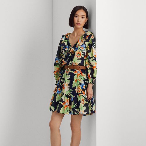 Petite - Robe fleurie en voile de coton - Lauren Ralph Lauren - Modalova