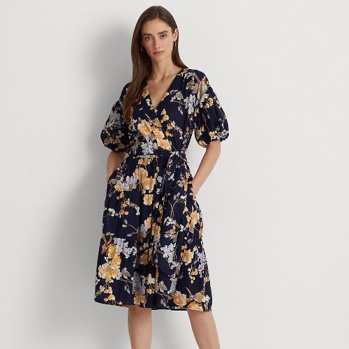 Robe ceinturée fleurie en voile de coton - Lauren Ralph Lauren - Modalova
