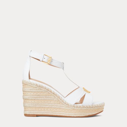 Espadrilles Hale II en cuir gaufré - Lauren Ralph Lauren - Modalova