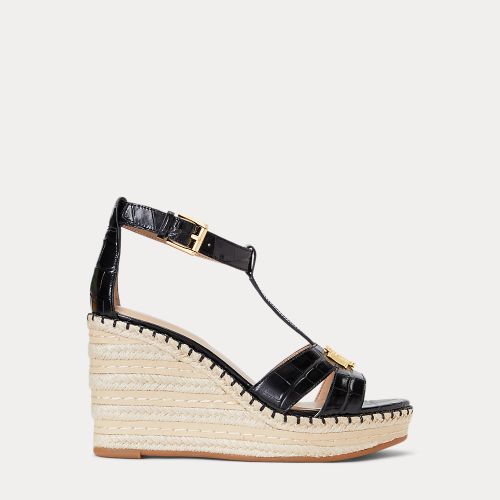 Espadrilles Hale II en cuir gaufré - Lauren Ralph Lauren - Modalova