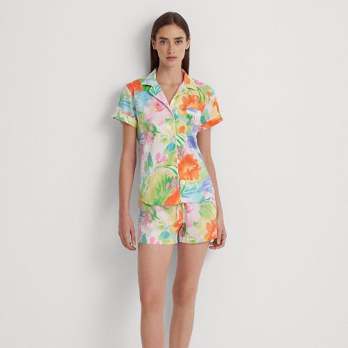 Pyjama short fleuri linon coton - Lauren - Modalova