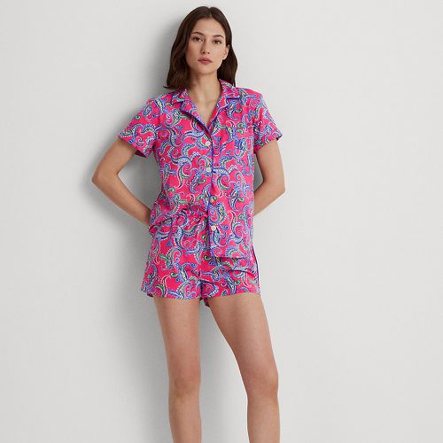Pyjama short en linon motif cachemire - Lauren - Modalova