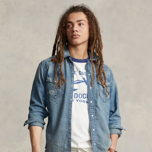 Chemise western en denim vieilli - Polo Ralph Lauren - Modalova