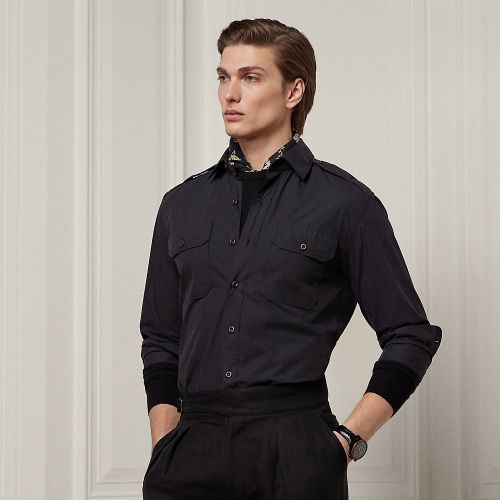 Chemise en popeline suédée - Purple Label - Modalova
