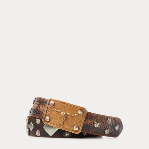 Ceinture cloutée en cuir - RRL - Modalova