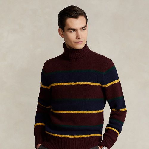 Pull ralph lauren pour homme col cheminée en tricot côtelé