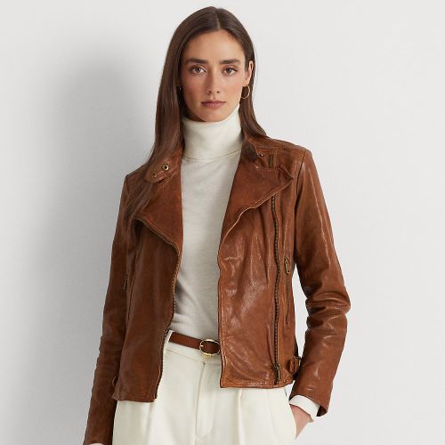 Veste moto en cuir - Lauren - Modalova