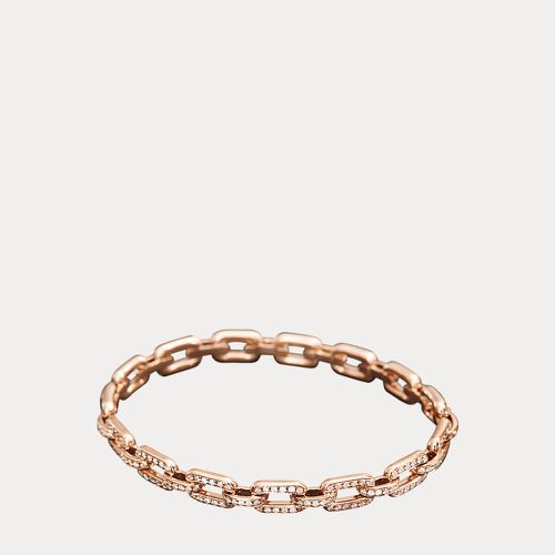 Petit bracelet jonc en or rose pavé - Ralph Lauren - Modalova