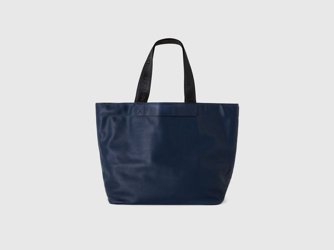 Benetton, Tote Bag Reversibile, taglia U, Blu, Donna - United Colors of Benetton - Modalova