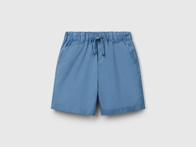 Benetton, Short 100% Coton Avec Cordon De Serrage, taille 12-18, Bleu Clair, Enfants - United Colors of Benetton - Modalova