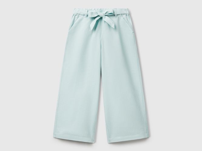 Benetton, Pantalon Avec Ceinture, taille 2XL, Bleu Vert, Enfants - United Colors of Benetton - Modalova