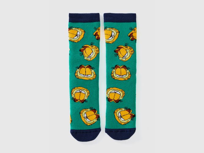 Benetton, Chaussettes Antidérapantes Garfield 2024 By Paws, Inc., taille 1-2, Vert, Enfants - United Colors of Benetton - Modalova