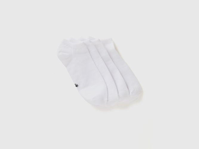 Benetton, Quatre Paires De Chaussettes Courtes, taille 1-2, Blanc, Enfants - United Colors of Benetton - Modalova